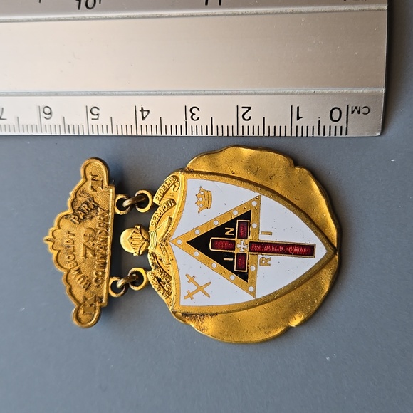 Vintage Humbolt Park Commandery 79 Knights Templar Medal Pin Badge Medallion - Picture 5 of 7